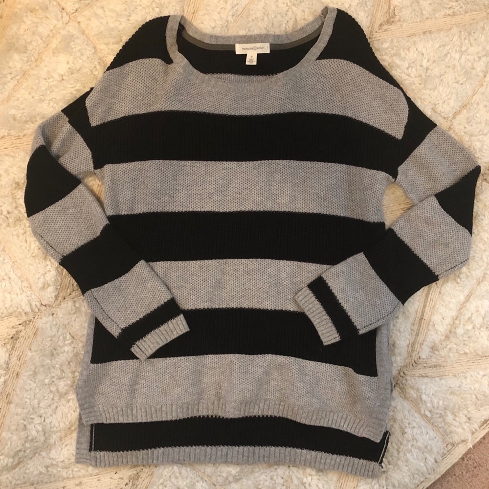 Treasure & bond high low striped sweater